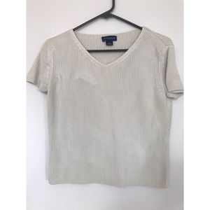 ❤️Sold☺️Ann Taylor Medium Knit Silk Top